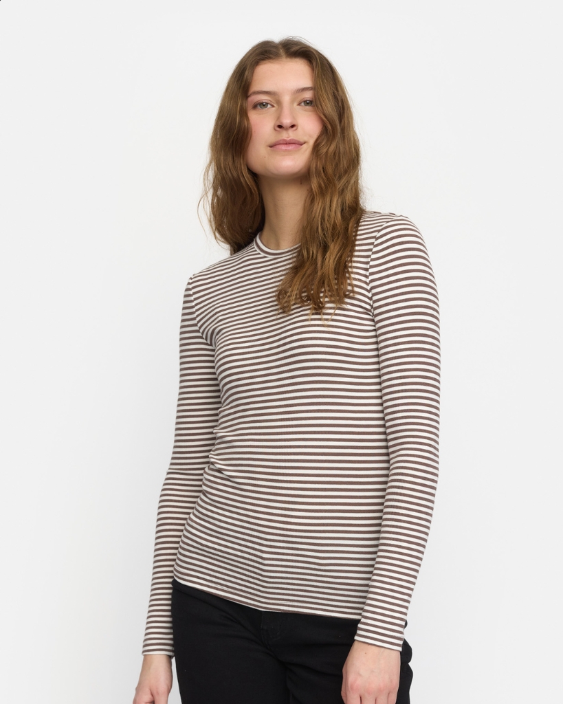 Soft Rebels Fenja Top Coffee quartz