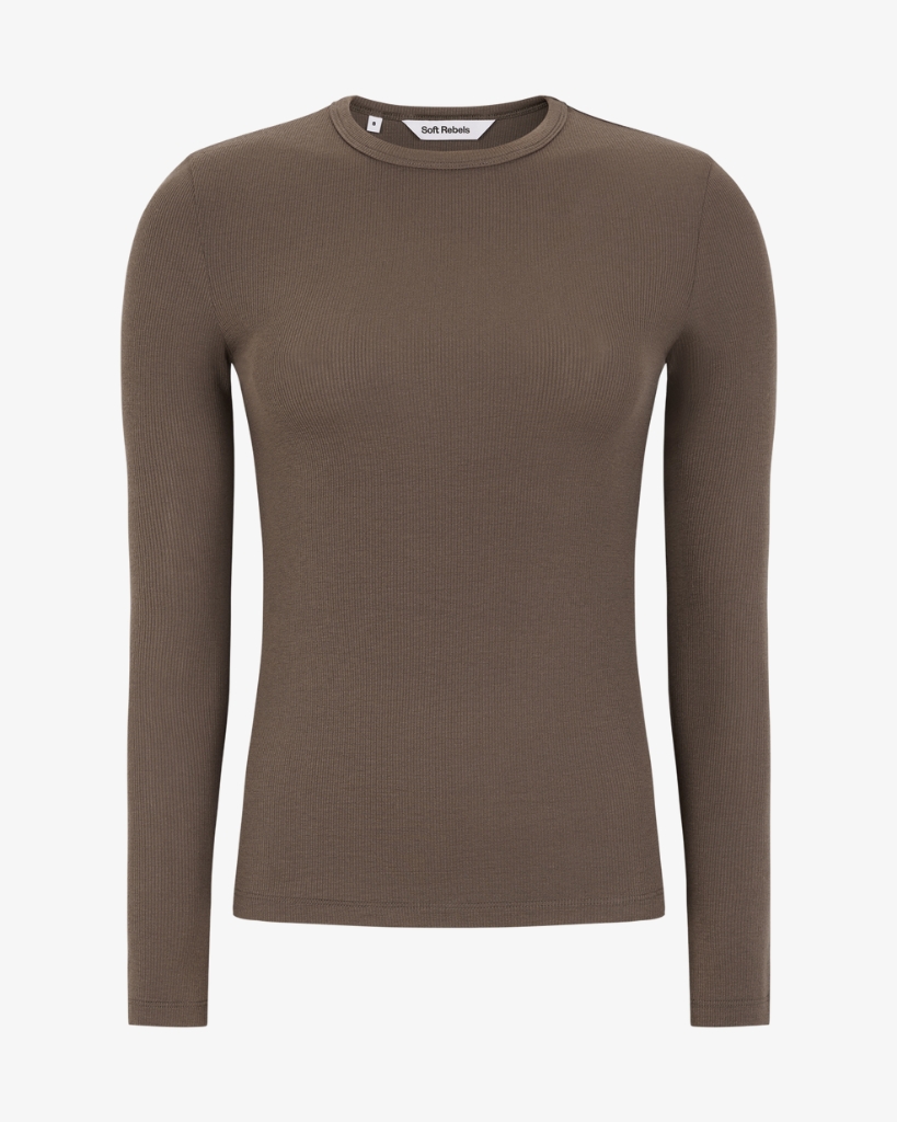 Soft Rebels Fenja Top Brun