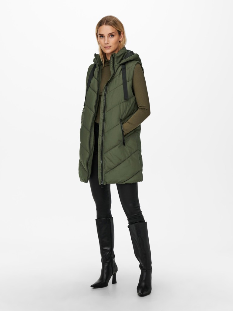 JDY Skylar Padded Hood Vest