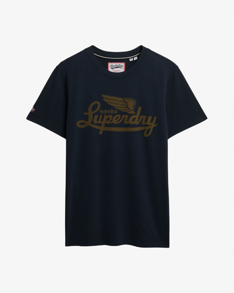 Superdry Heritage Brand T-Shirt Eclipse Navy