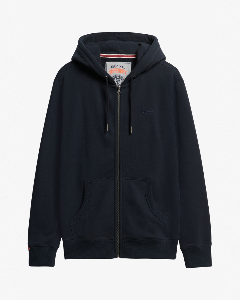 Superdry Essential Logo Zip Hoodie Eclipse Navy