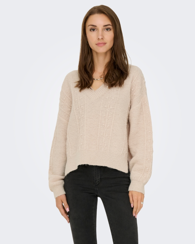 JDY Sigrid Life Striktrøje Beige