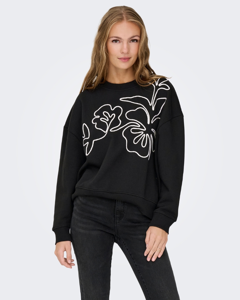 JDY Canoa Sweatshirt Sort