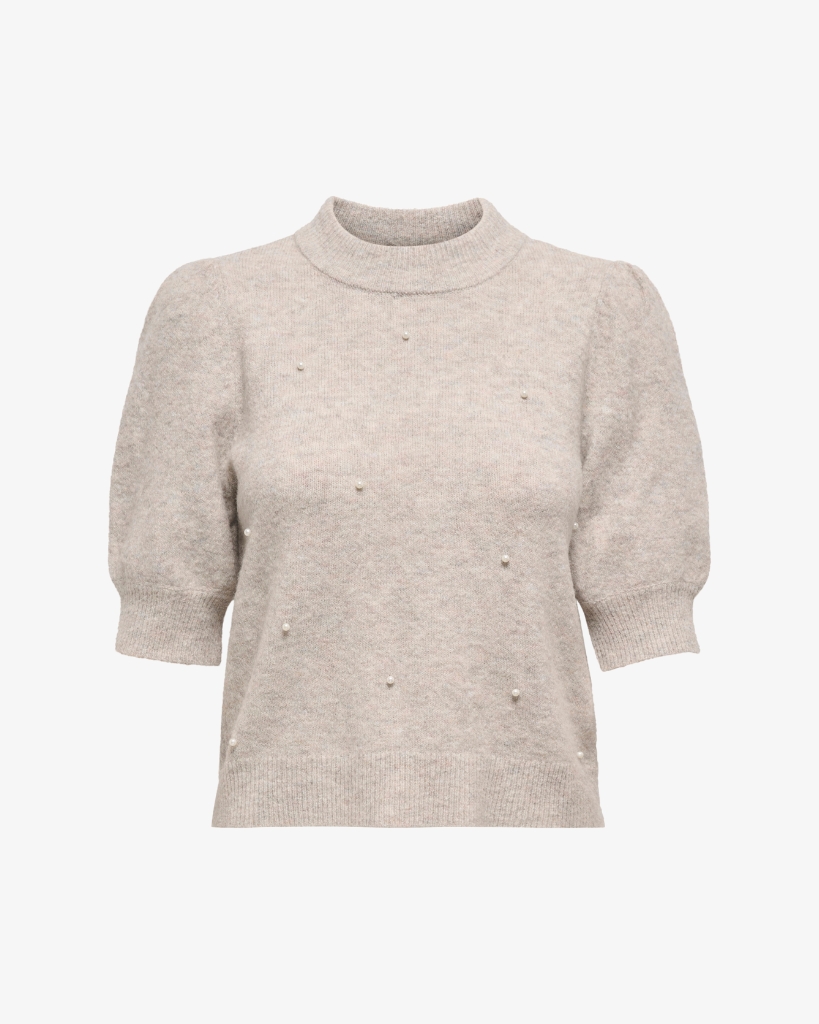 JDY Rue Life Pearl Pullover sand