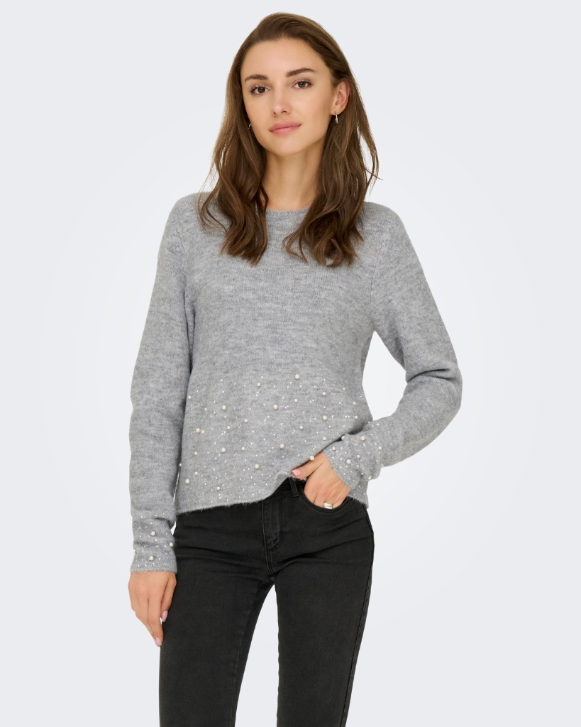 JDY Pearl Pearl Pullover Grå