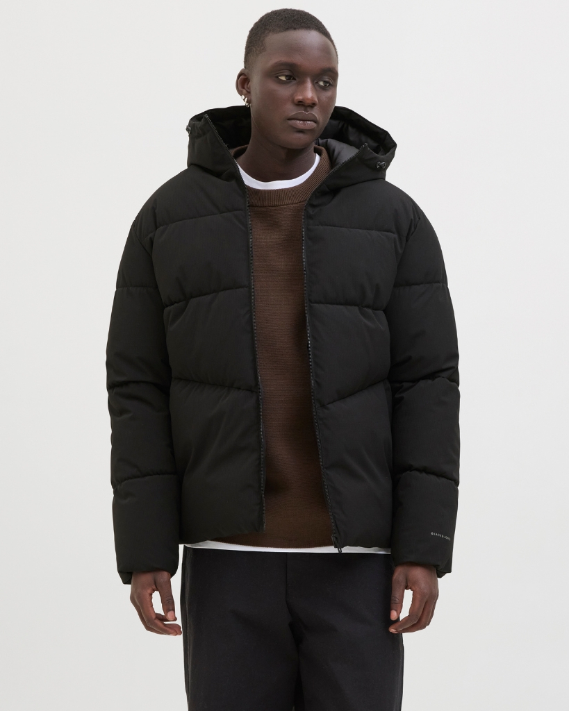 Jack Jones Global Puffer Jakke Sort