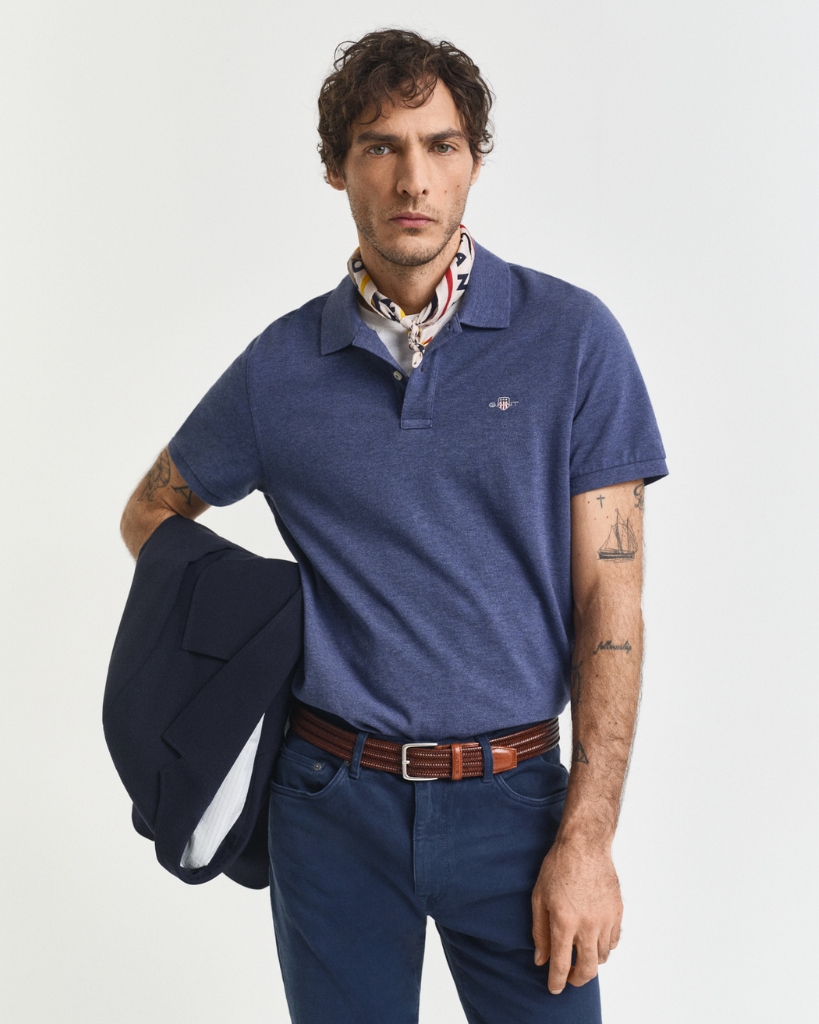 Gant Shield Piqué Polo Blå