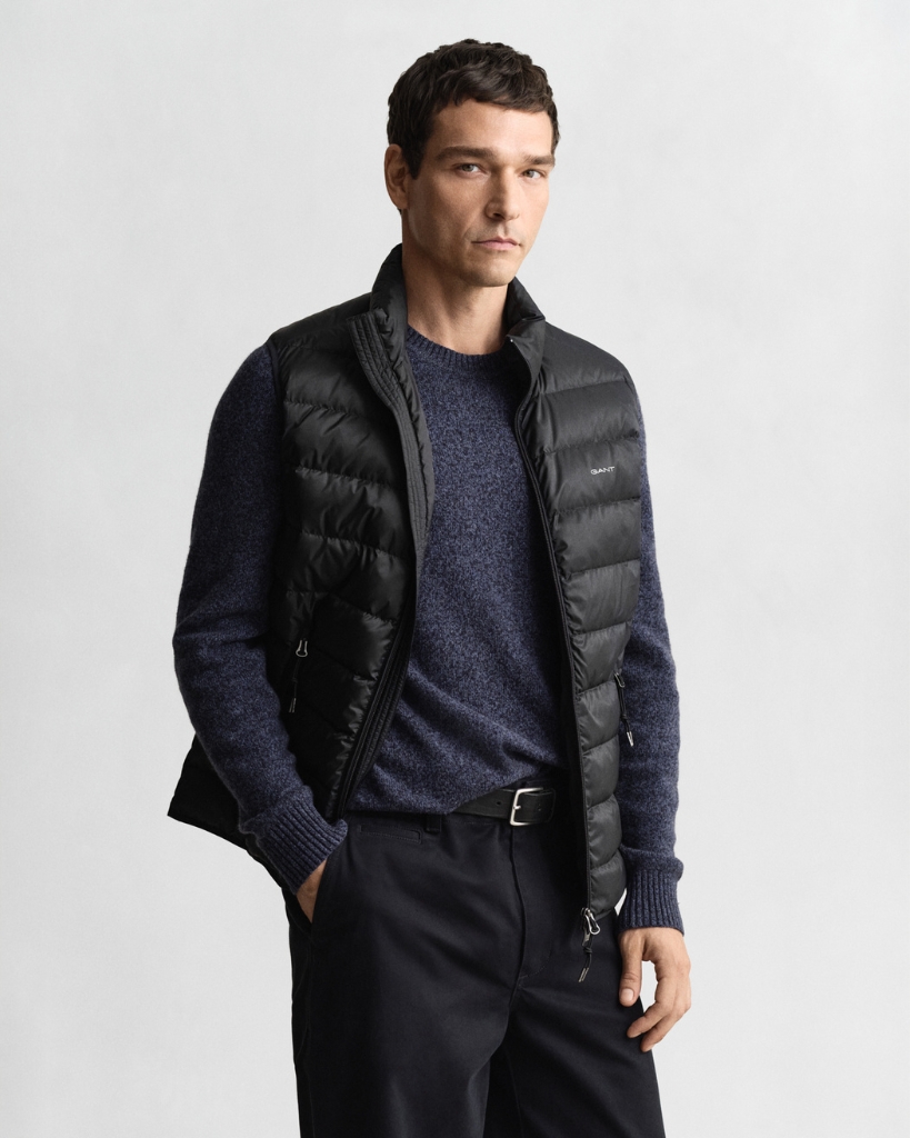 Gant Light Down Vest Sort
