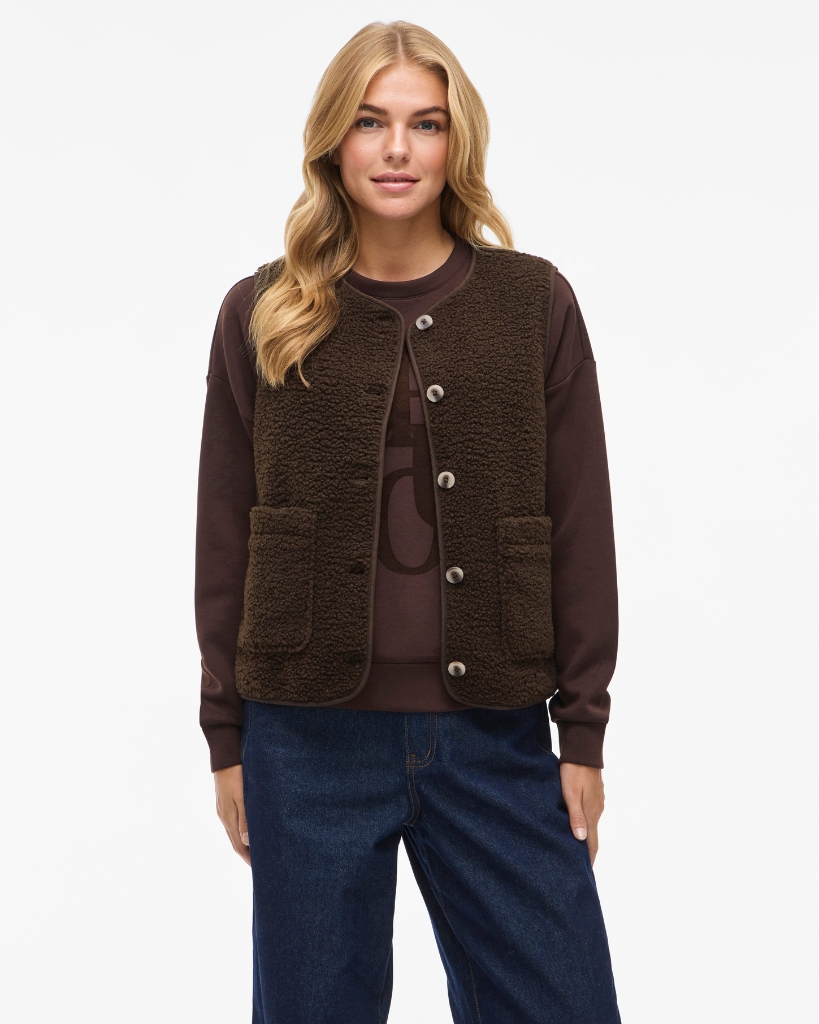 Vila Viada Teddy Vest Brun