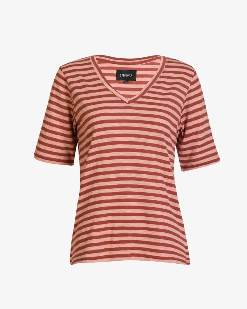 Liberte Ulla Vneck T-shirt Rosa