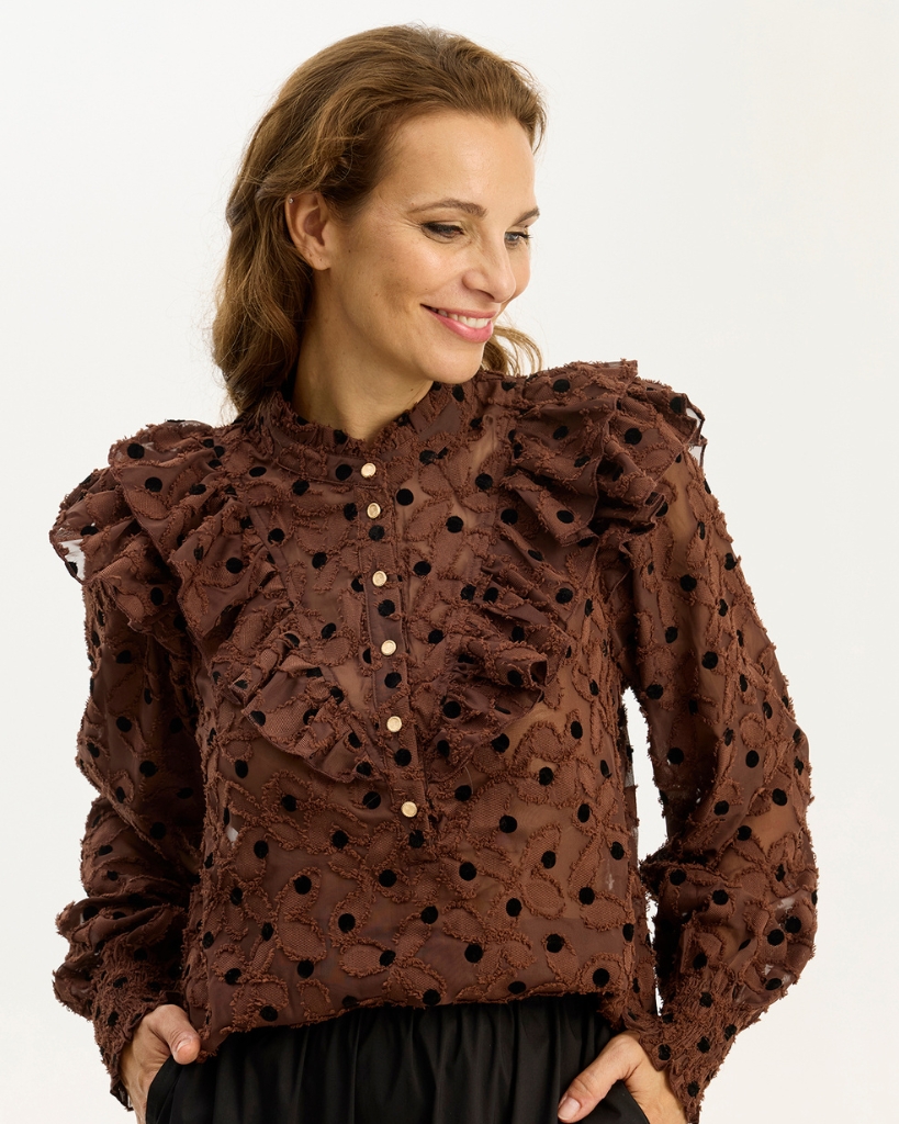 In Front Stefana Bluse Brun