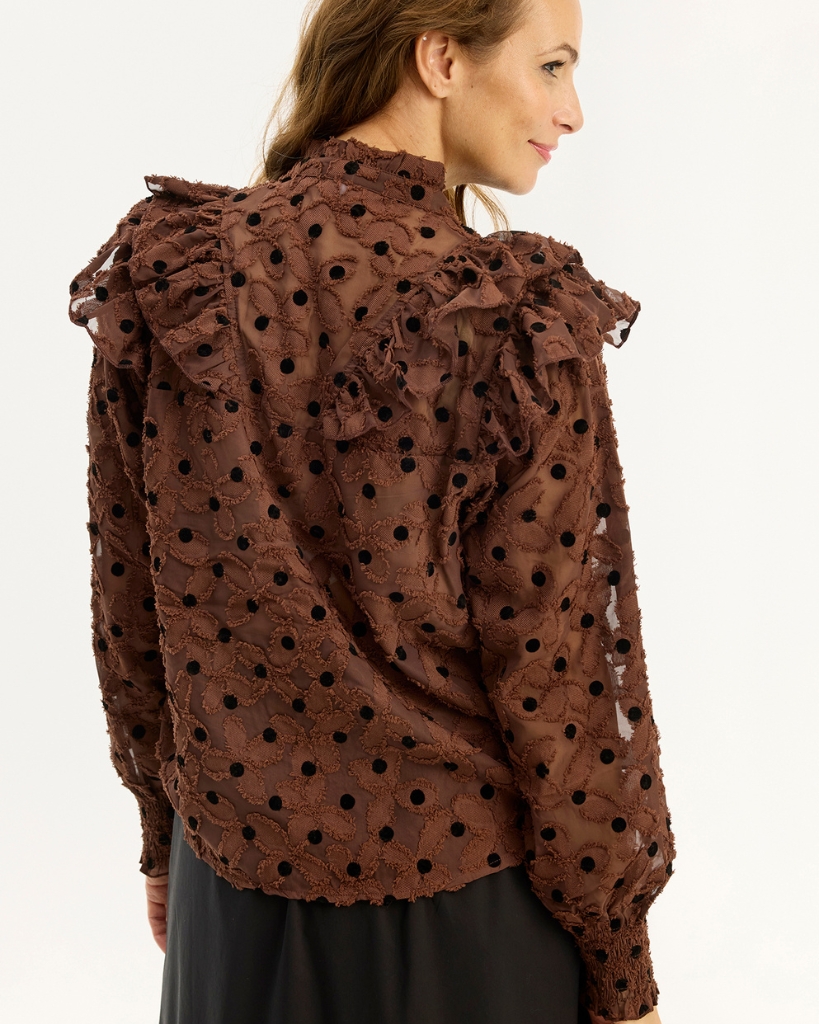 In Front Stefana Bluse Brun