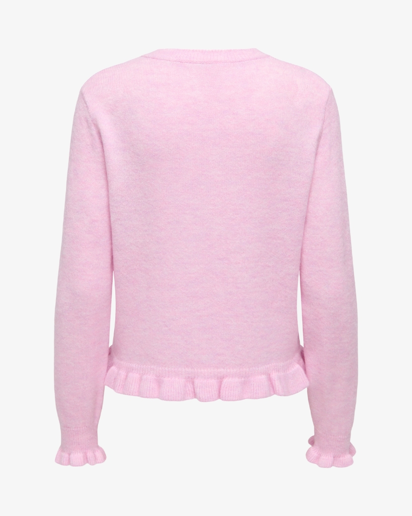 JDY Letty Frill Cardigan Pink