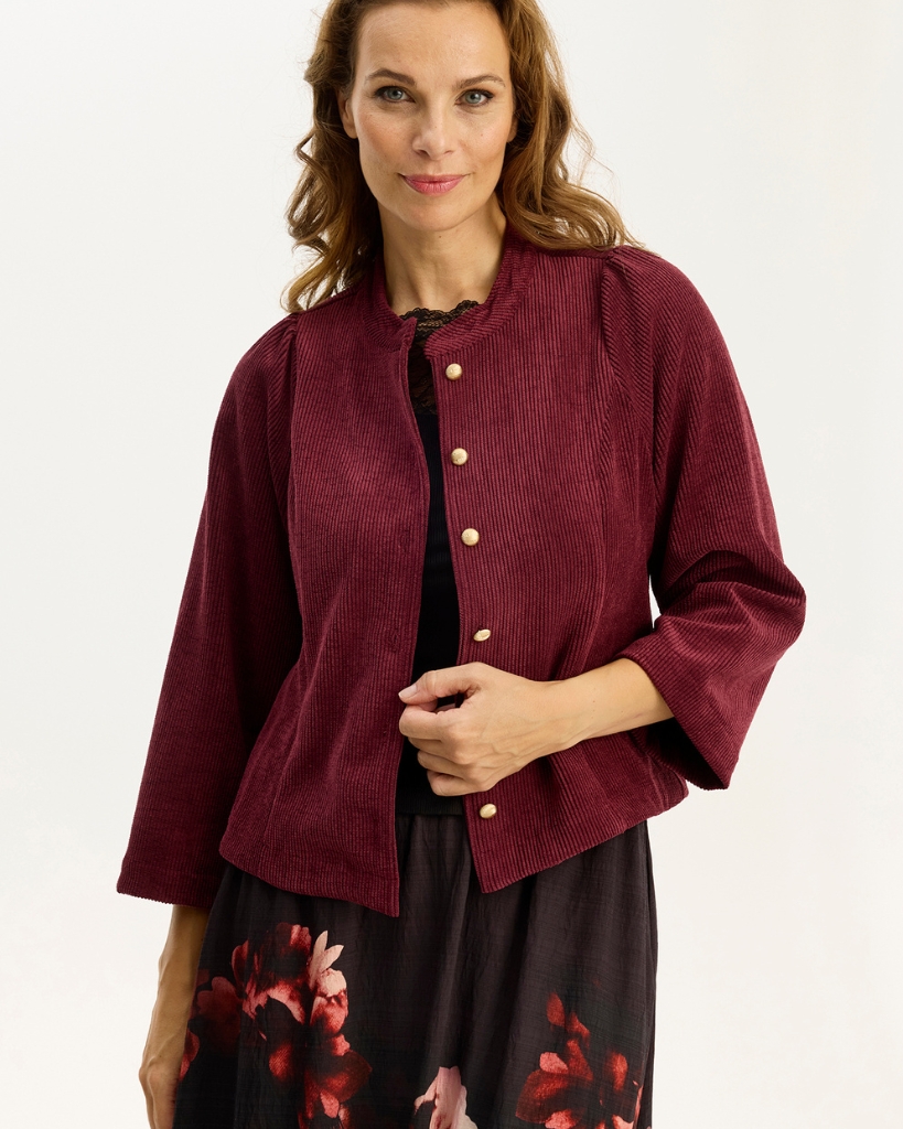 In Front Ivy Jakke Fløjl Bordeaux