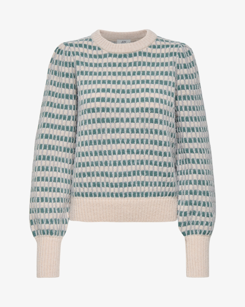 JDY Sigred Life Puff Strik Grøn/sand