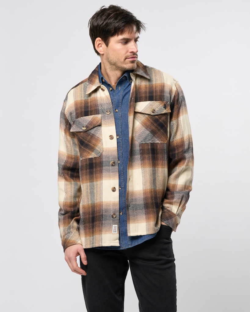 MCS Milo Ternet Flannel Skjorte Brun