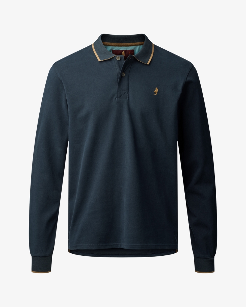 MCS Jim Langærmet Polo Mørkeblå