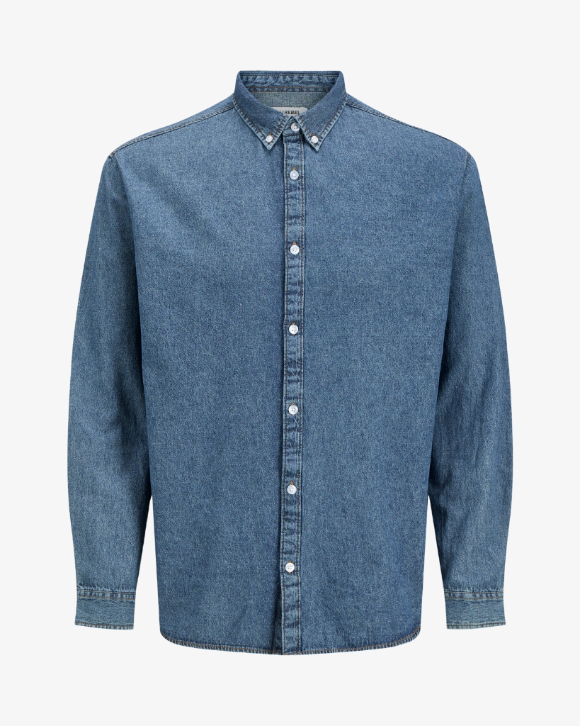 JJ Rebel Avan Denim Skjorte Mellemblå