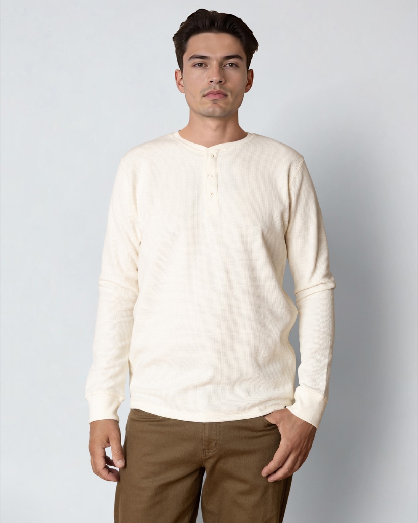 Clean Cut Cal Grandad Ecru Melange