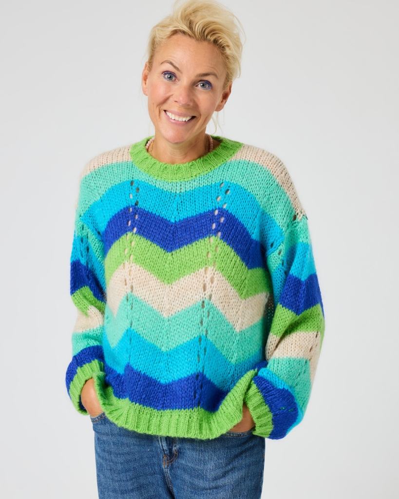 Lene Beier Vind I Håret Strik Blå