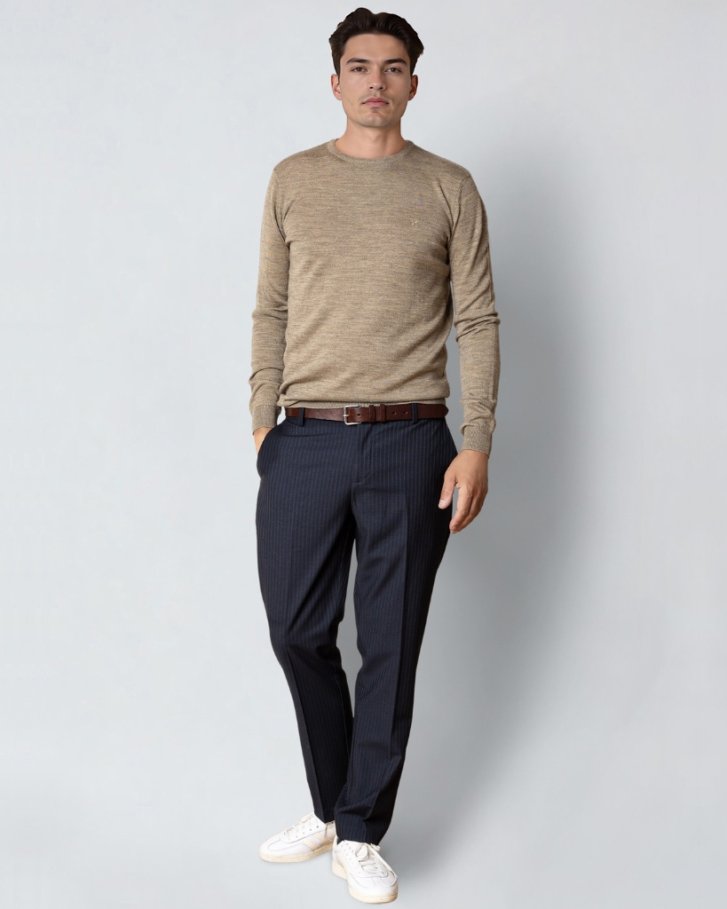 Clean Cut Merino Strik Beige