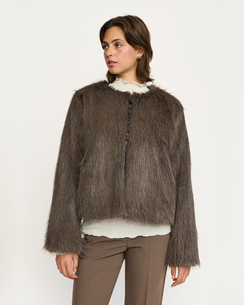 Soft Rebels Estelle Jakke Brun