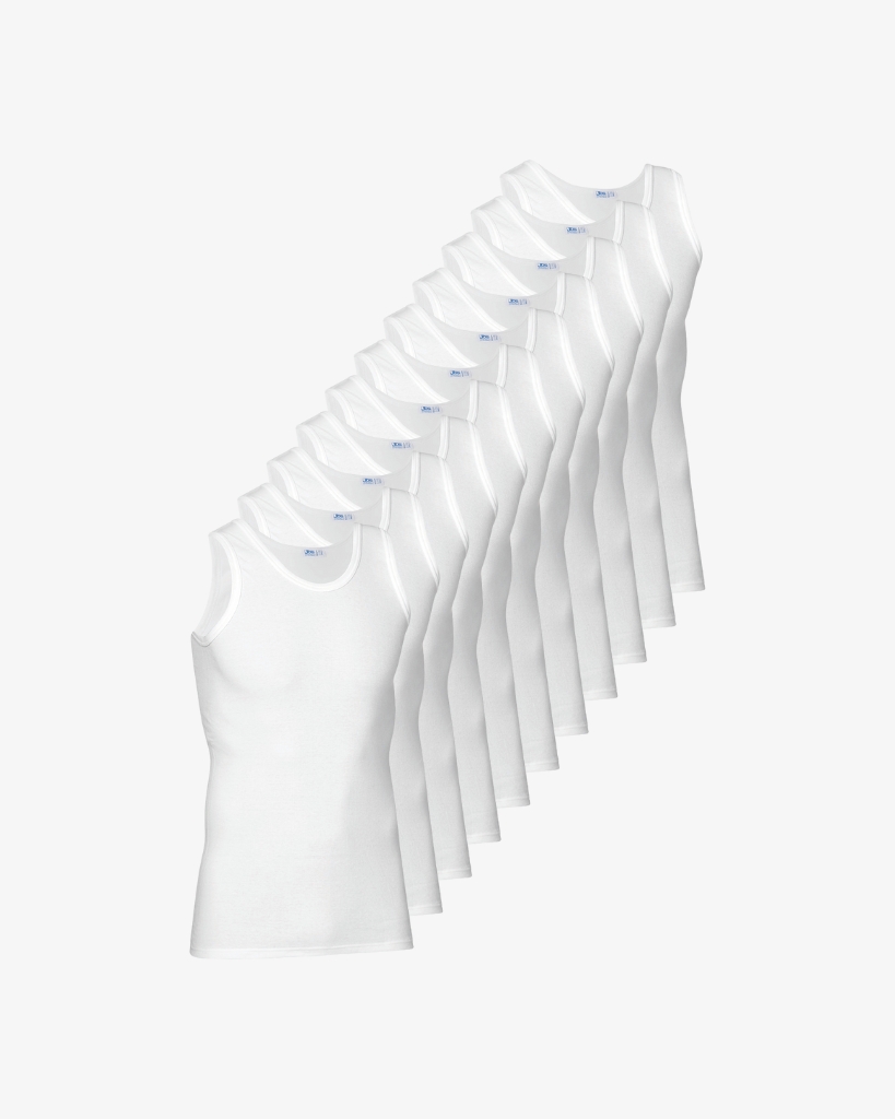 JBS Original 10-Pak Singlet Hvid