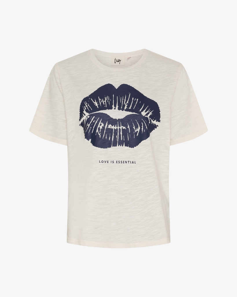 Isay Kora Lip T-Shirt Offwhite
