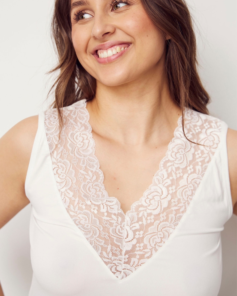 I Say Nilla Top V-hals Offwhite