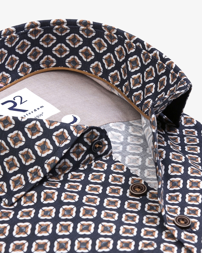 R2 Skjorte Modern Fit Mønstret
