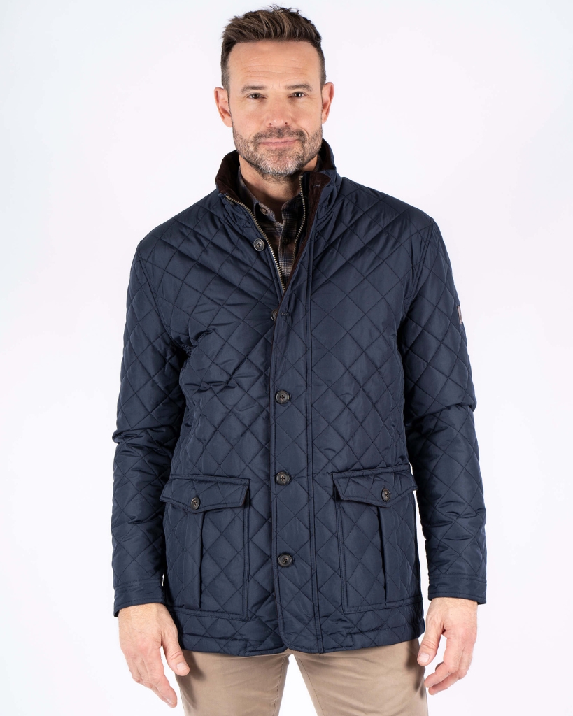 Pre End Harald Quiltet Jakke Navy