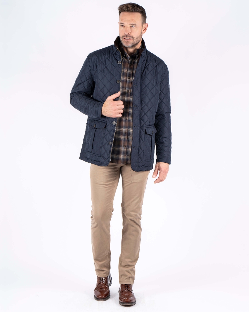 Pre End Harald Quiltet Jakke Navy