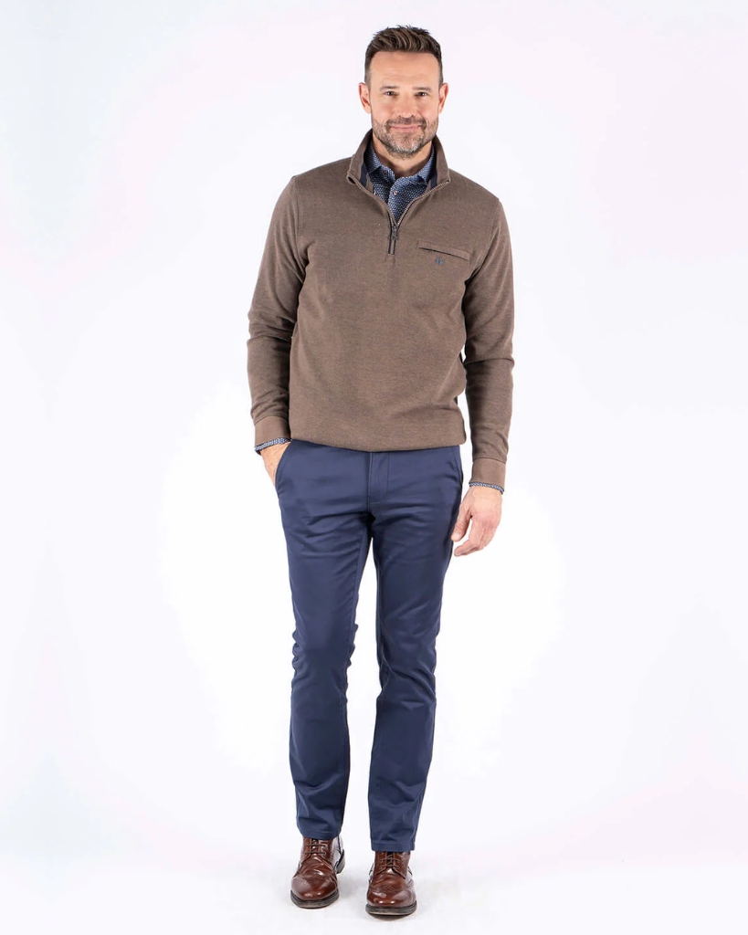 Pre End Leander Half Zip Brun