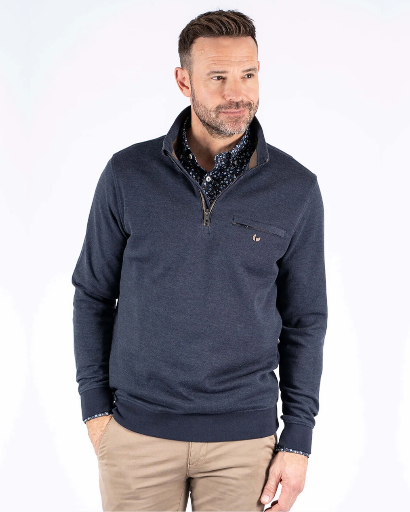 Pre End Leander Half-Zip Navy
