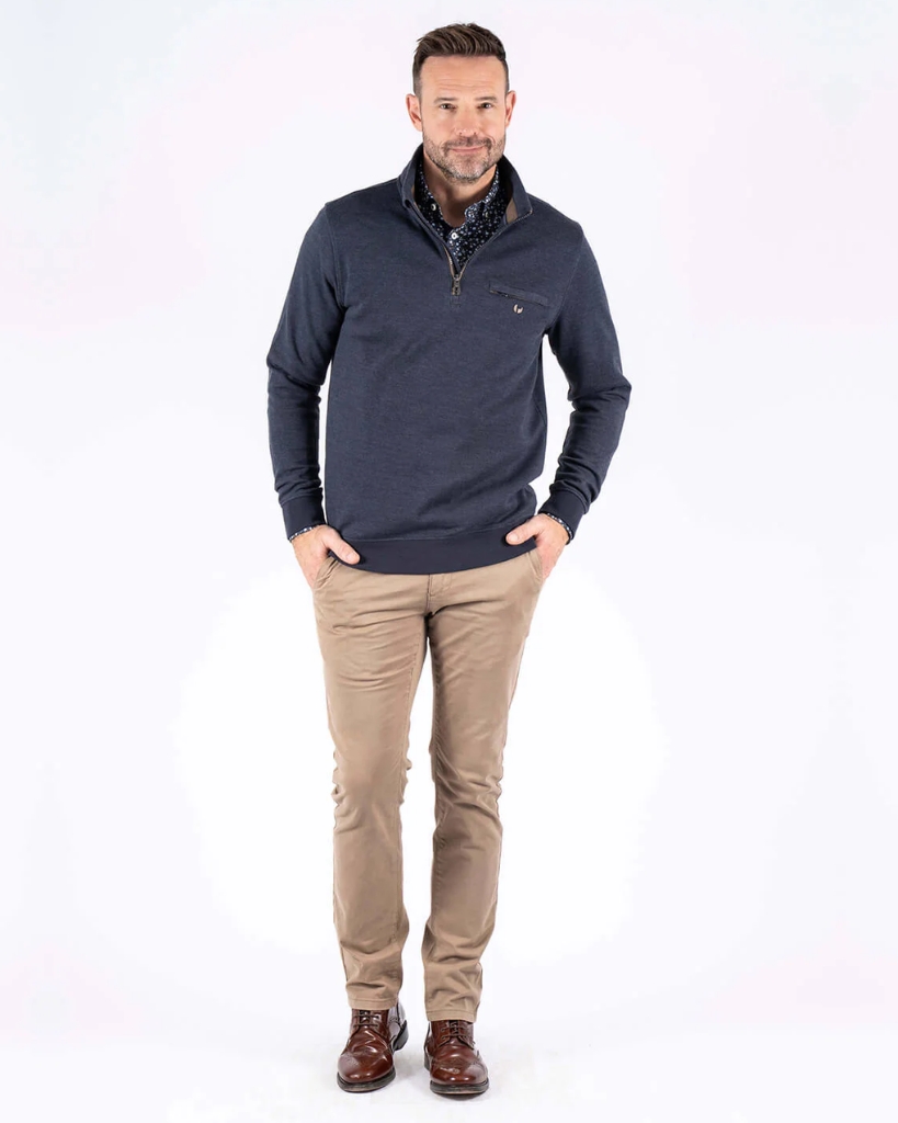 Pre End Leander Half-Zip Navy