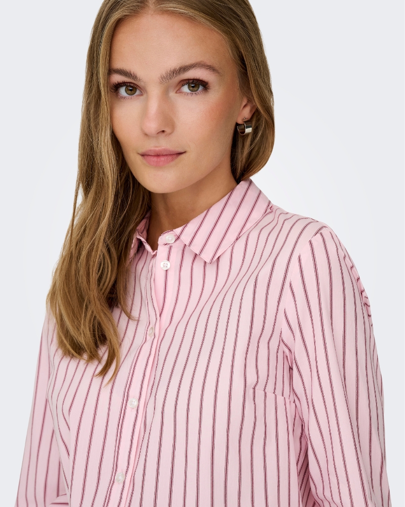 JDY Mio Skjorte Stribet Pink/bordeaux