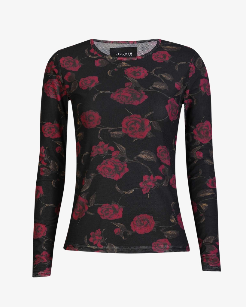 Liberte Mesh T-shirt Sort/pink