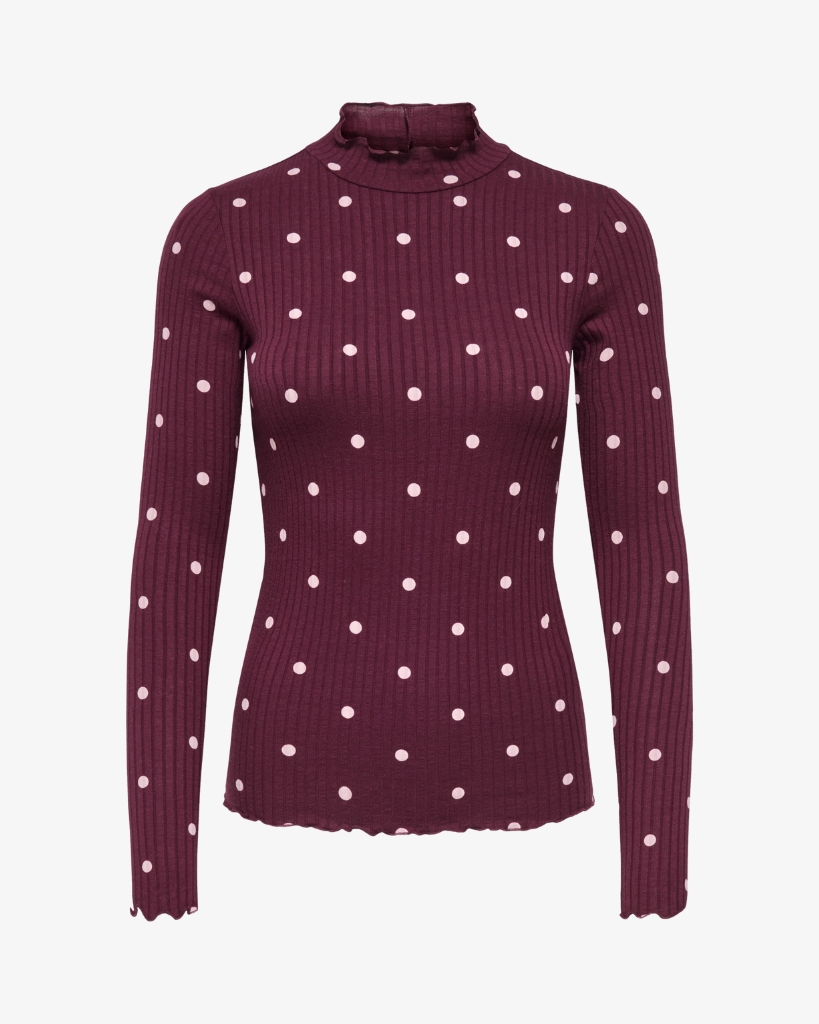 JDY Fransiska T-shirt Bordeaux/Rosa