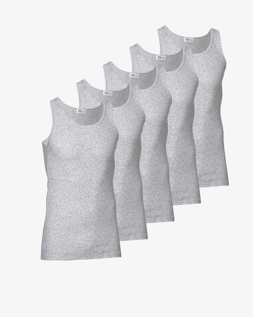 JBS 5-Pak Original Singlet Grå