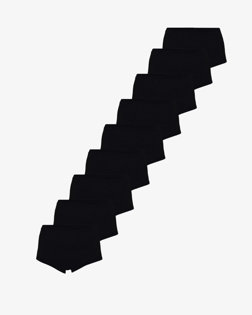 JBS of Denmark 9-pak Bambus Maxi Trusser Sort