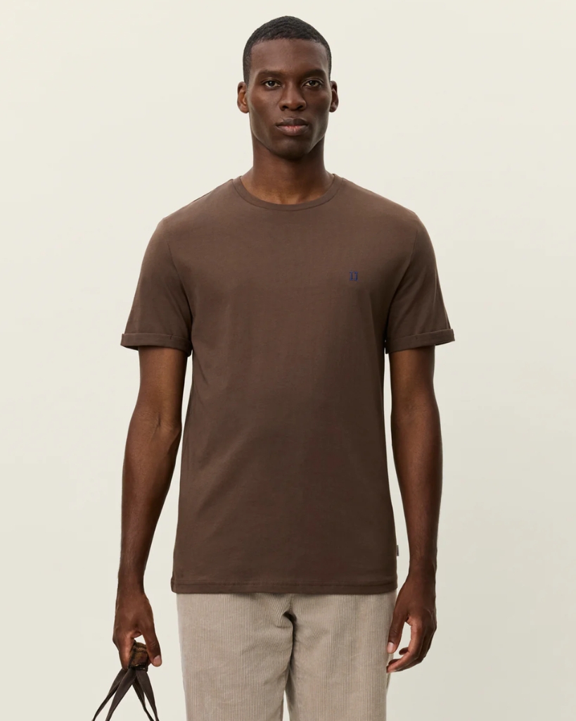 Les Deux Nørregaard Contrast T-Shirt Brun
