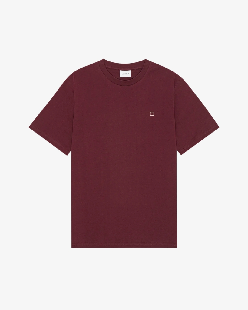 Les Deux Core Contrast T-Shirt Bordeaux