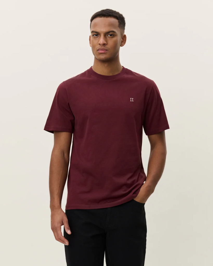Les Deux Core Contrast T-Shirt Bordeaux