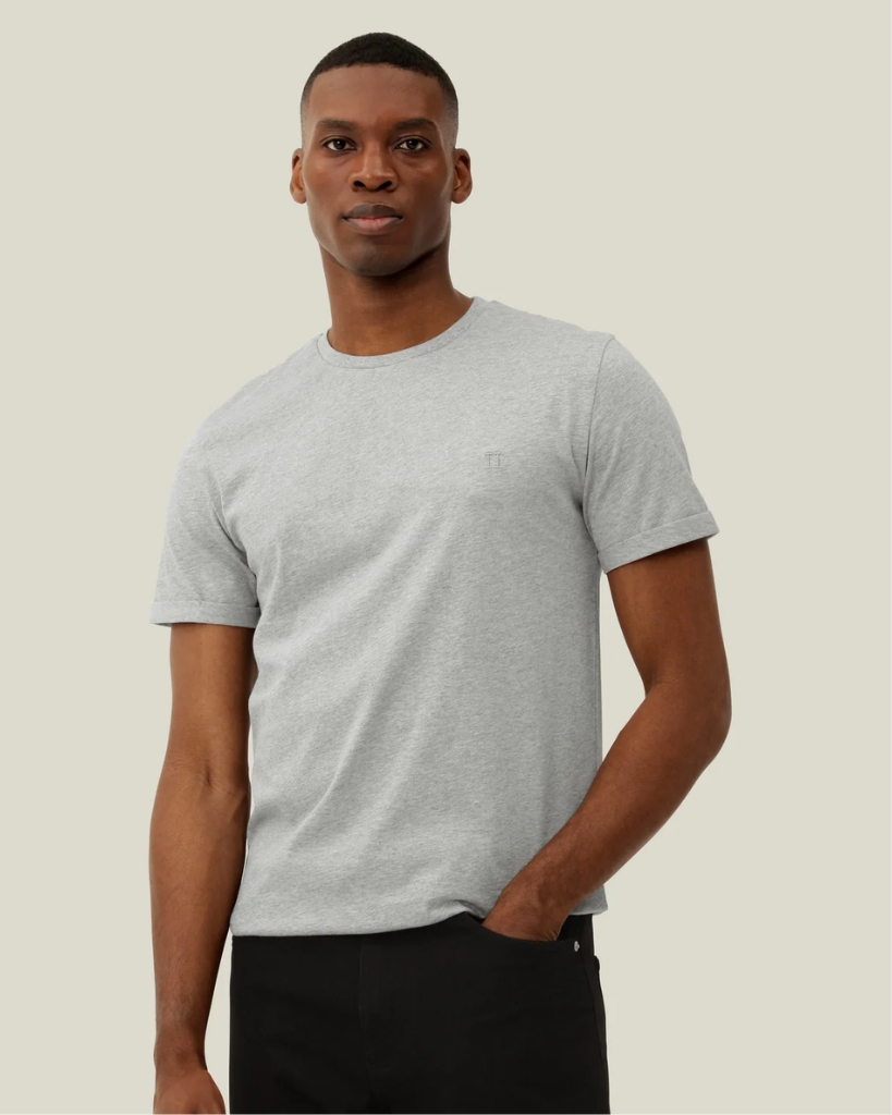 Les Deux Nørregaard Tonal T-Shirt Grå Melange