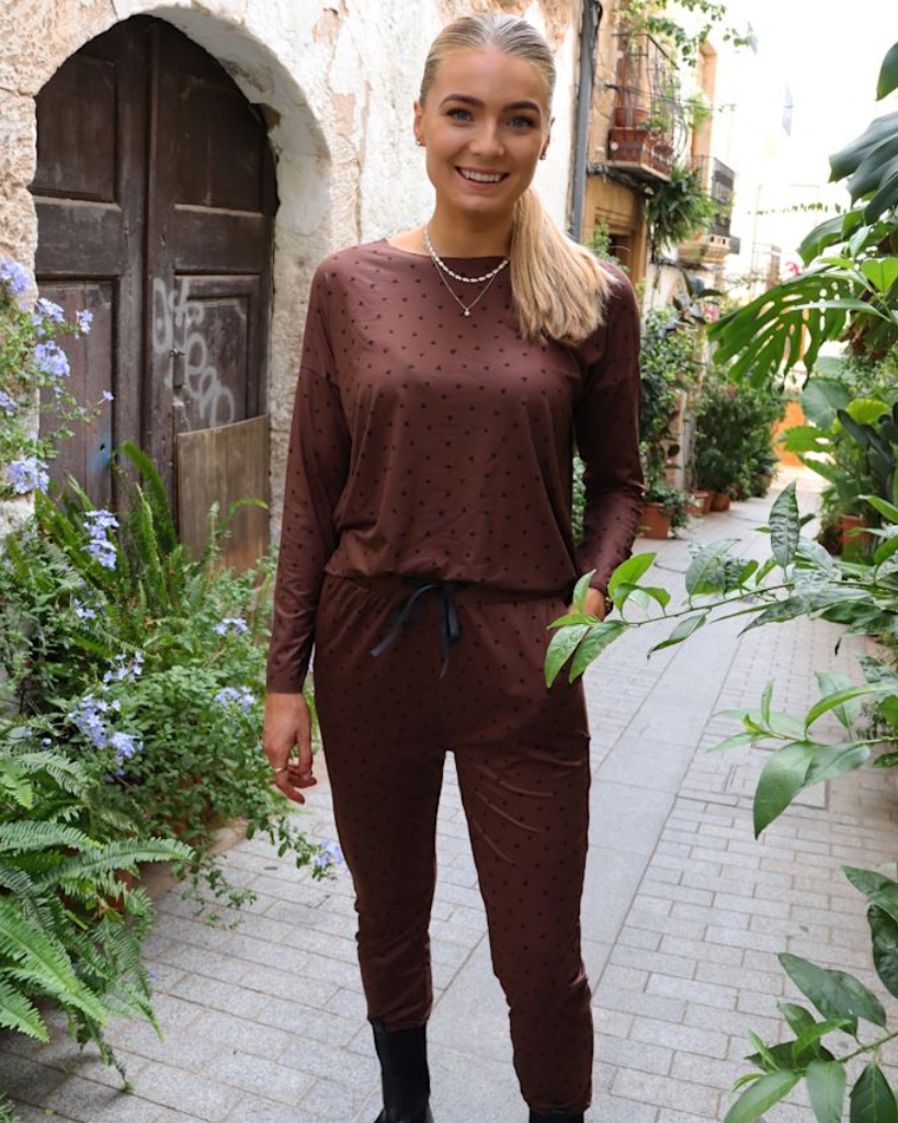 Liberte Alma Bluse Brun/sort