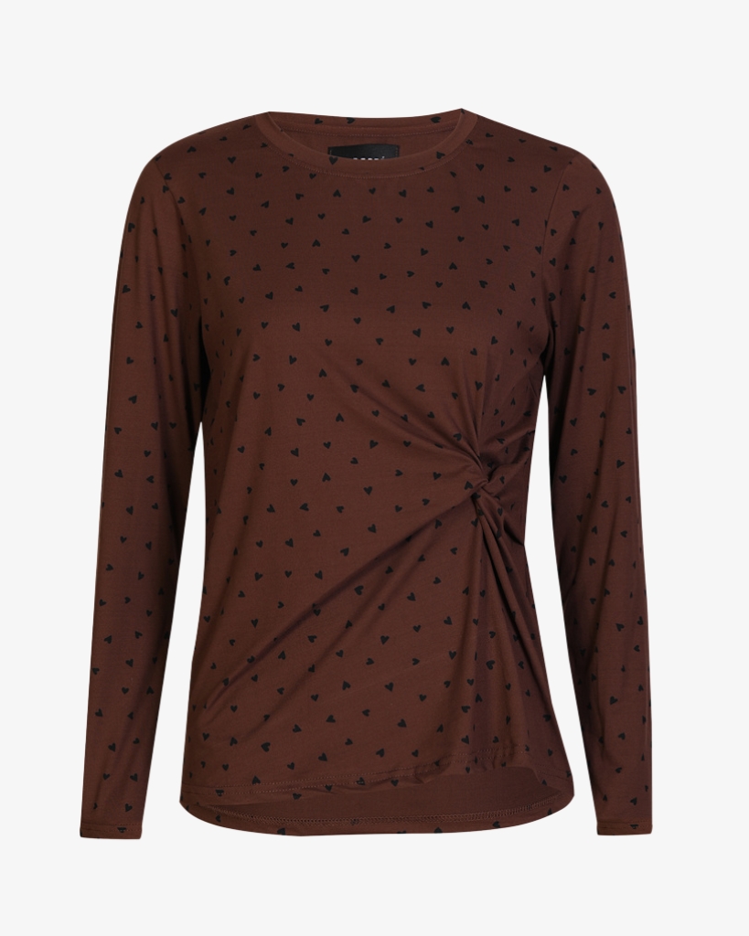 Liberte Alma Twist Bluse Brun/sort