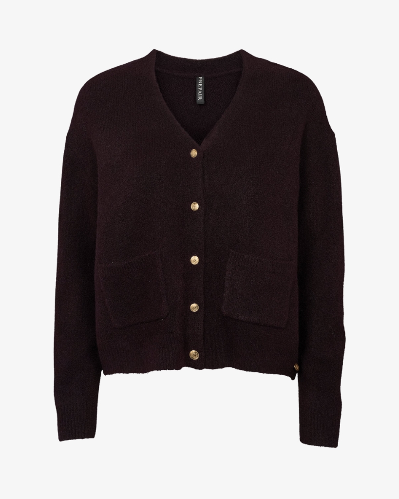 Prepair Gigi Strik Cardigan Bordeaux