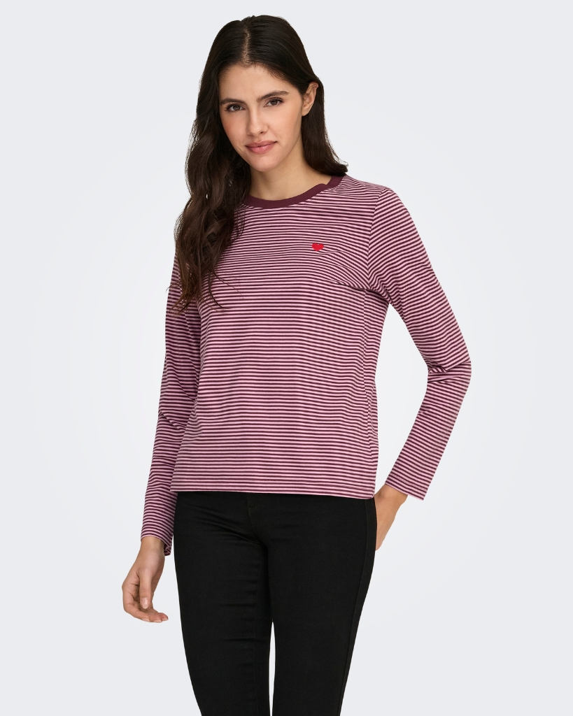 JDY Pisa T-shirt Bordeaux/Rosa