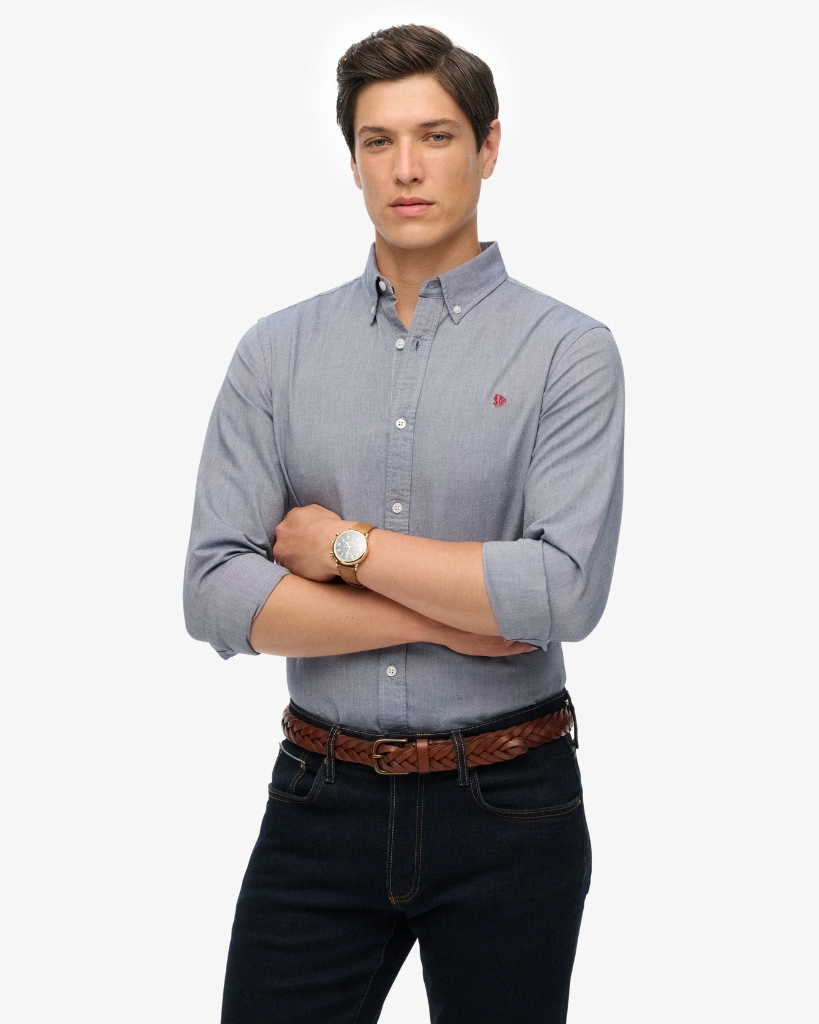 Superdry Oxford Skjorte Blå