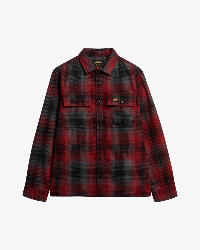 Superdry Miller Uld Overshirt Rød